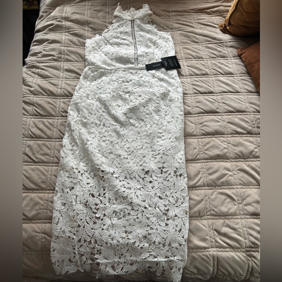 Lulu's Divine Destiny White Lace Midi Dress - Picture 4 of 11